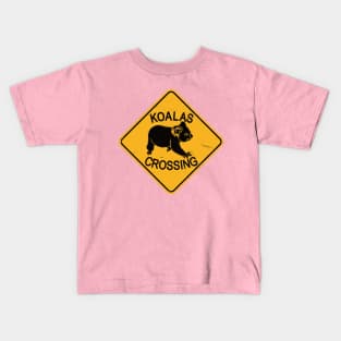 Koala Bear Road Sign - Koalas Crossing Kids T-Shirt